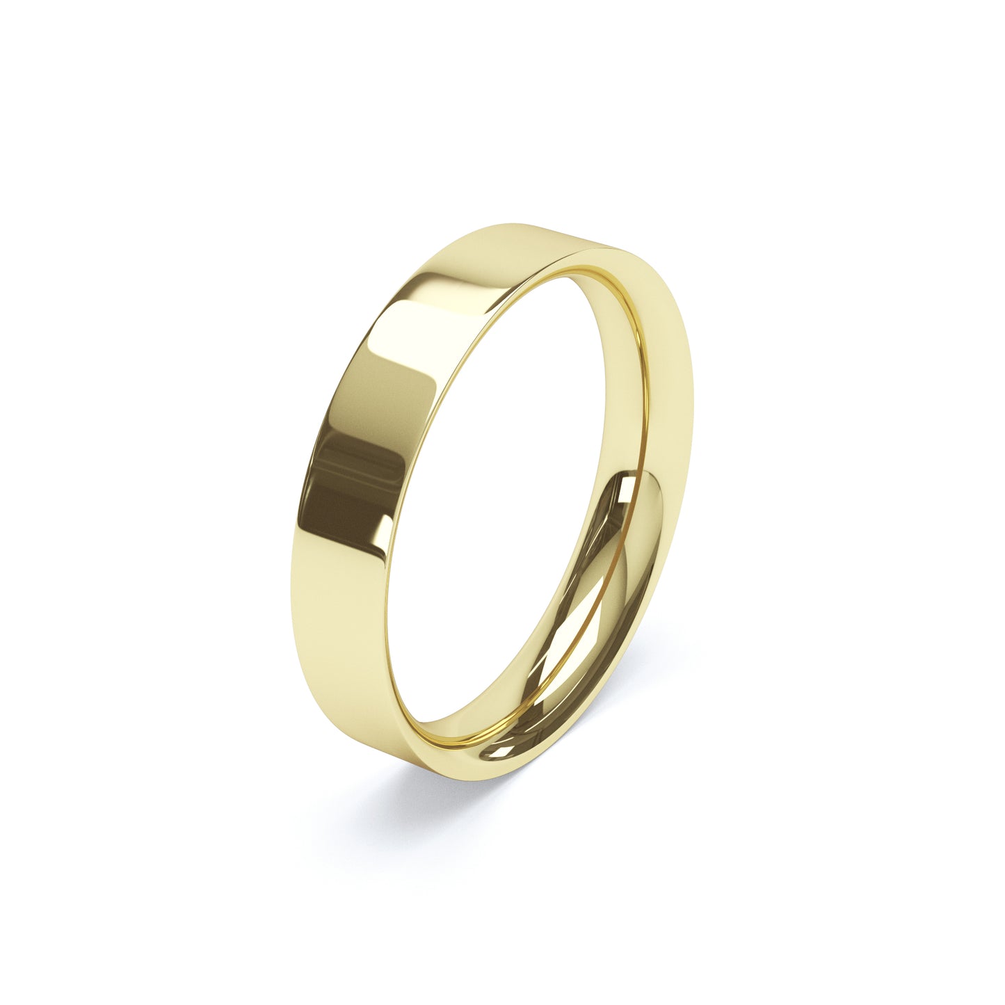 Flat Court Wedding Ring Yellow Gold