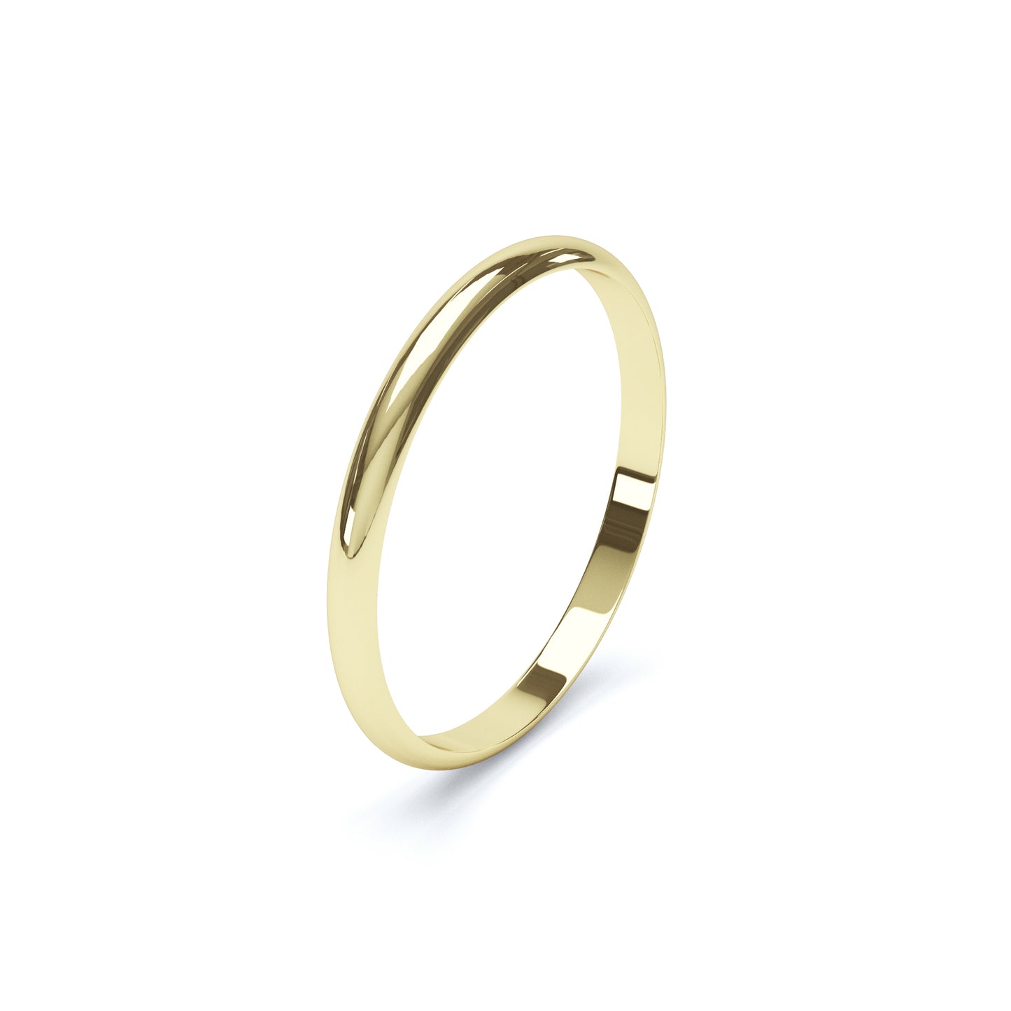 D Shape Wedding Ring Yellow Gold