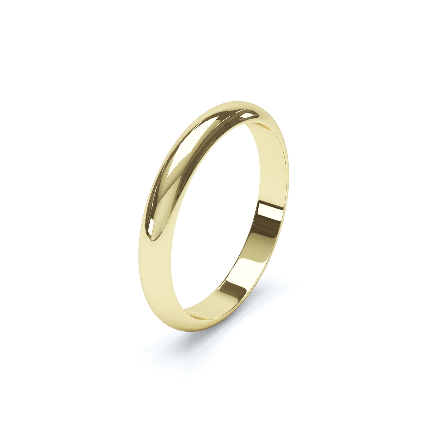 D Shape Wedding Ring Yellow Gold