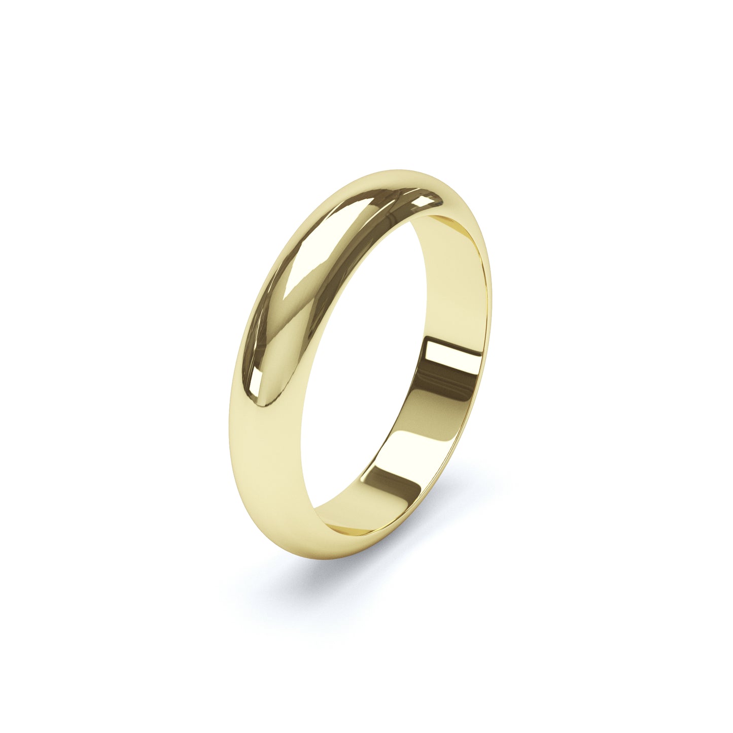 D Shape Wedding Ring Yellow Gold