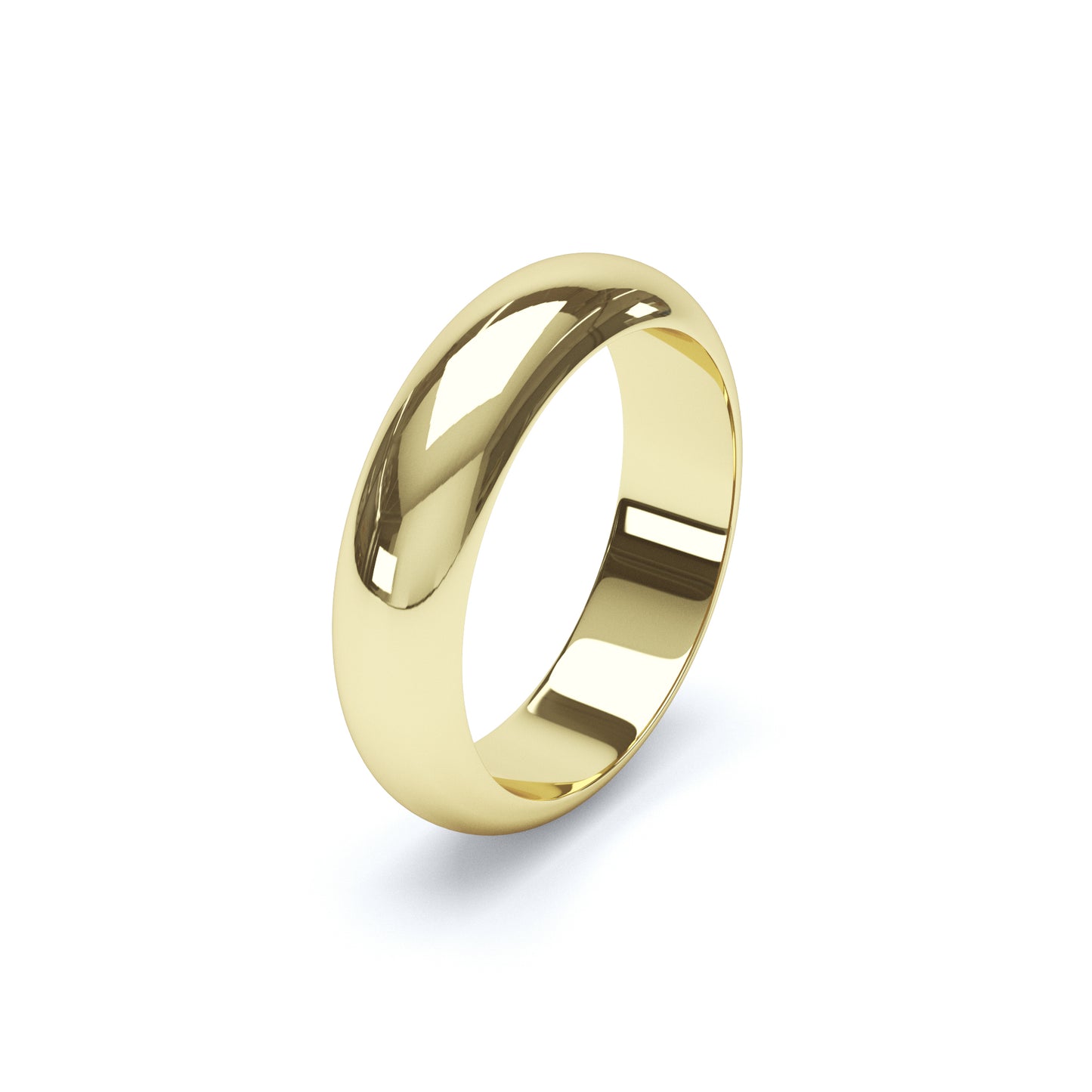 D Shape Wedding Ring Yellow Gold