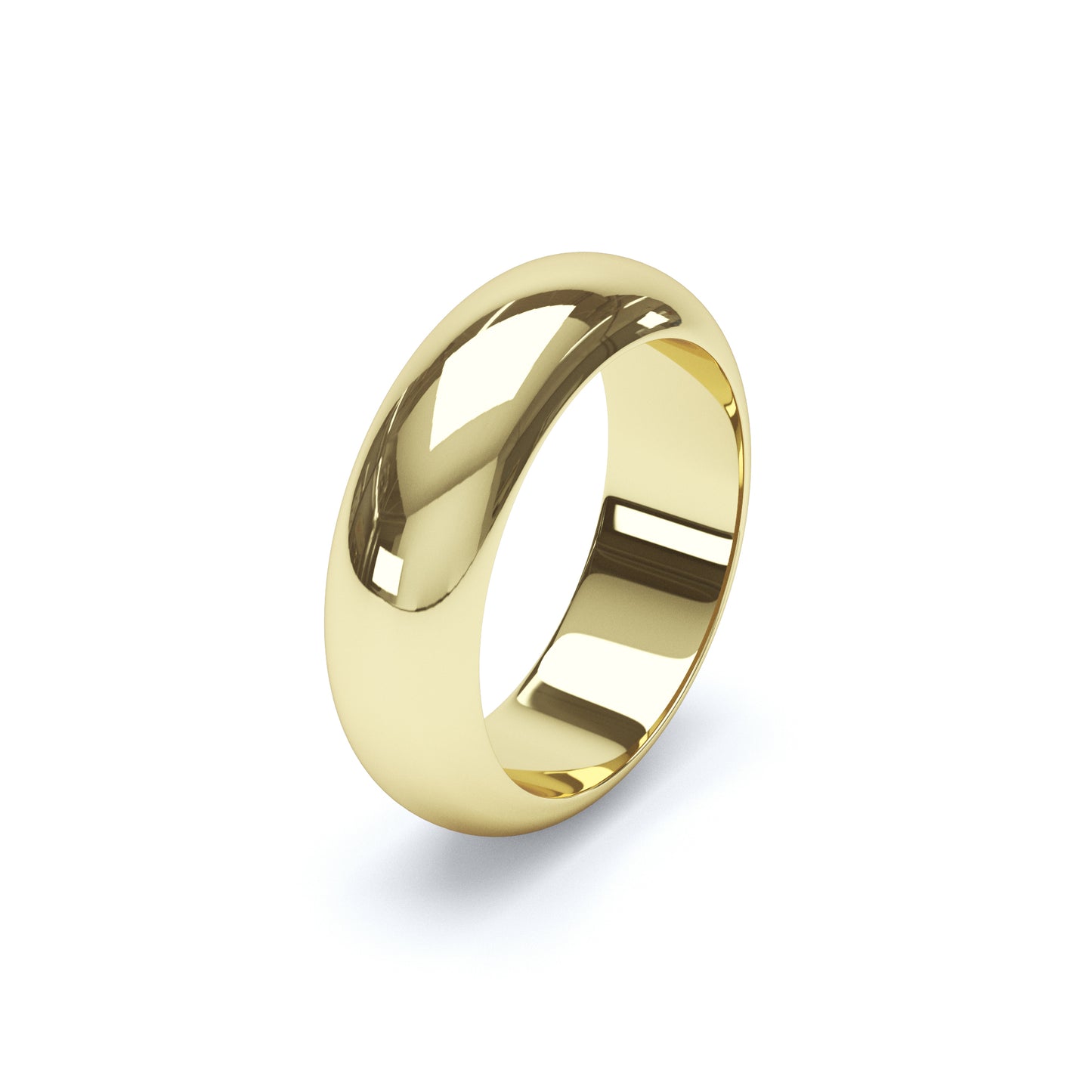 D Shape Wedding Ring Yellow Gold