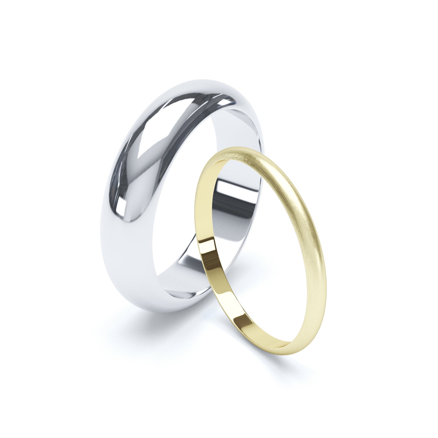 D Shape Wedding Ring Platinum