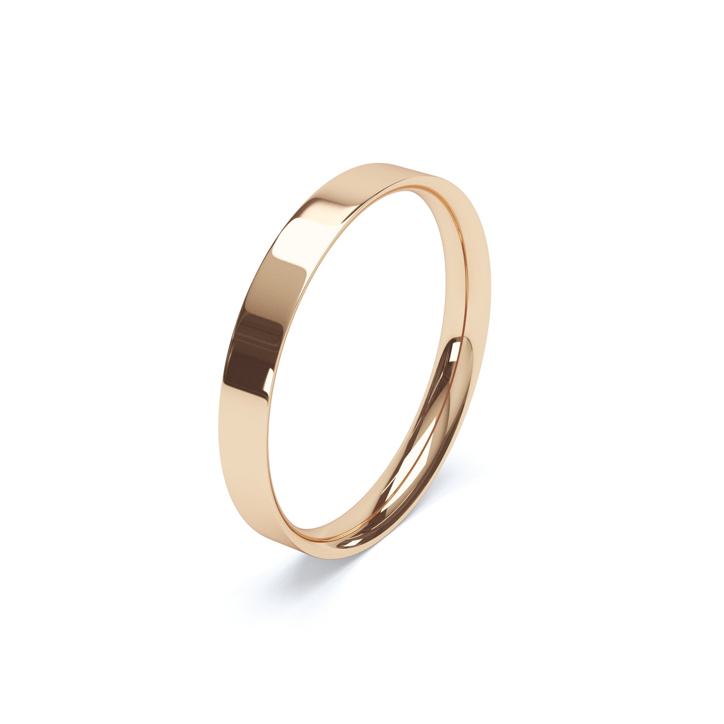 Flat Court Wedding Ring Rose Gold
