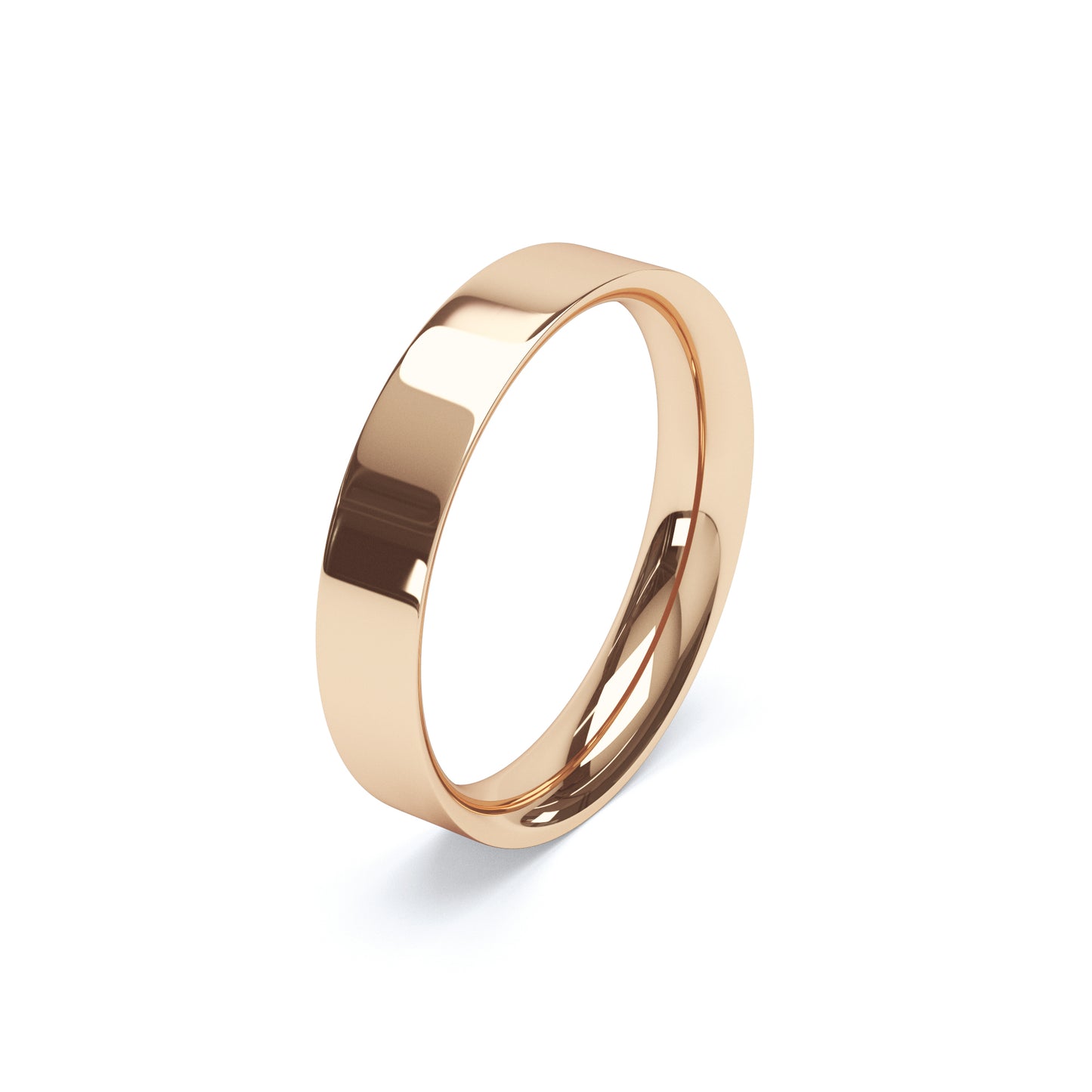 Flat Court Wedding Ring Rose Gold