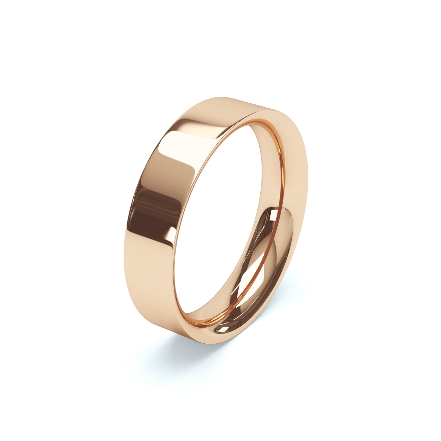 Flat Court Wedding Ring Rose Gold