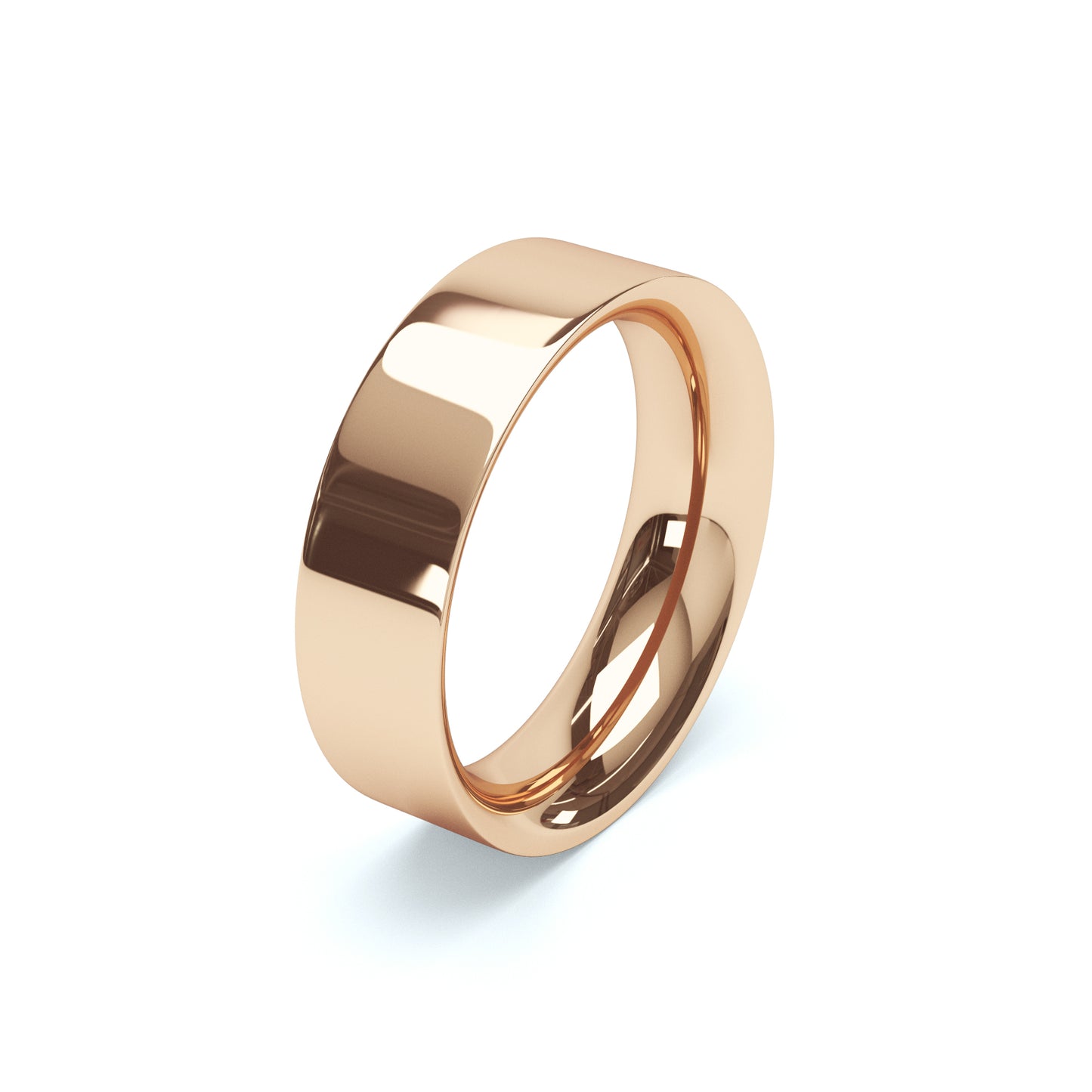 Flat Court Wedding Ring Rose Gold