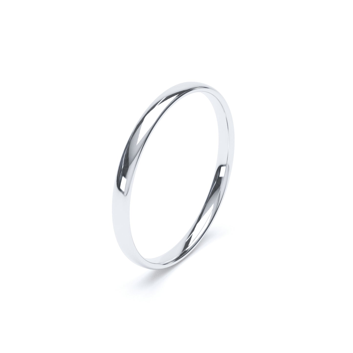 Court Wedding Ring White Gold