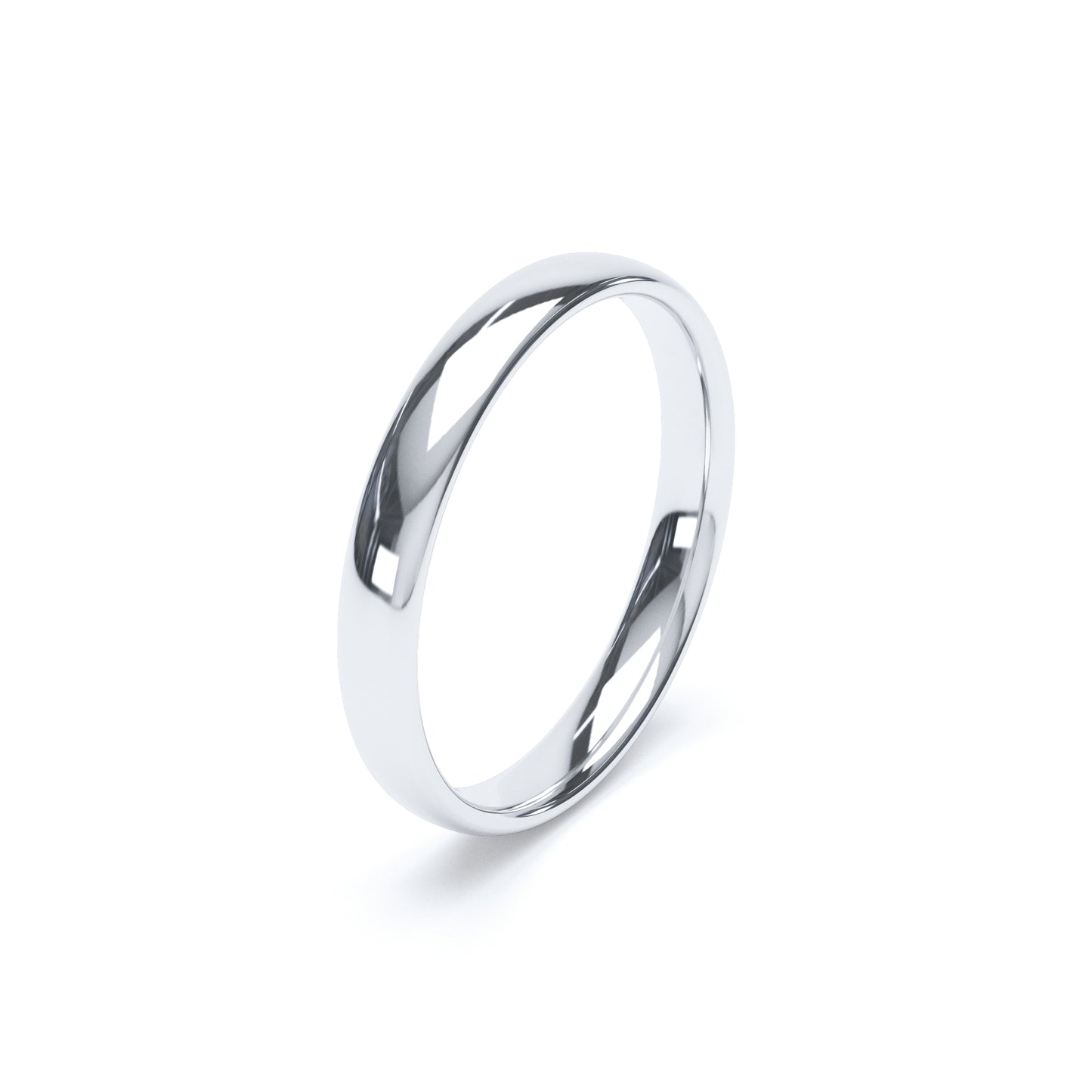 Court Wedding Ring White Gold